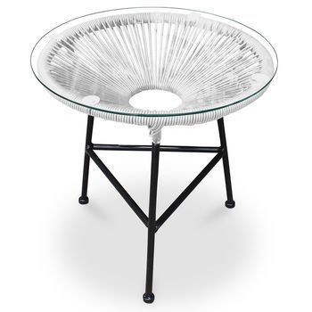 Mesa De Jardín - Mesa Auxiliar - Acapulco Blanco