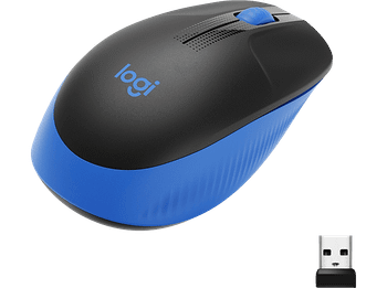 Ratón inalámbrico - Logitech M190, 3 botones, 1000 ppp, Nano receptor, 10 m, Azul