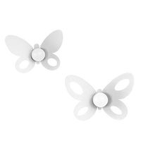 juego 2 ganchos mariposa blancos acero resistente decorativos para entrada bano o dormitorio