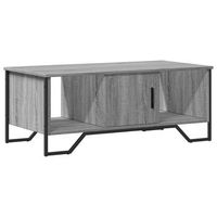 mesa de centro 51x100x40 cm madera y metal trabajados - gris