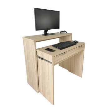 Escritorio Nexo Extensible | Cambria | Diseño Moderno Y Funcional | 90x86,5x66 Cm