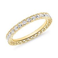 anillo de mujer de oro de 8 quilates con circonita cubica