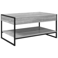 mesa de cafe  mesa de centro gris sonoma 80 x 50 x 40 cm madera contrachapada