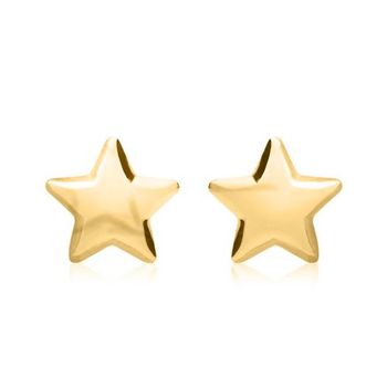 Pendientes en forma de estrella en oro 9 quilates