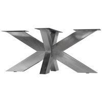 base para mesa duncan de acero inoxidable acero inoxidable 58x98x43 cm clp