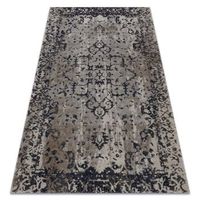 alfombra moderna mundo e0681 ornamento marco vintage exterior beige  160x220 cm