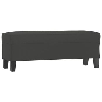 Banco De Tela De Microfibra Gris Oscuro 100x35x41 Cm Vidaxl