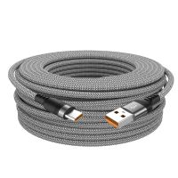 cable de extension trenzado mc-s017 6a usb-a a tipo c de carga rapida y transmision de datos con nucleo de cobre de 1m 