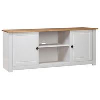 mueble para tv madera de pino estilo panama blanco 120x40x50 cm vidaxl