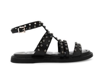 sandalias de piel napa con motivo 