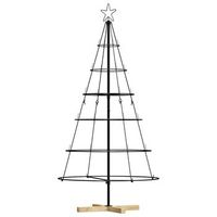arbol cono de navidad  decoraciones de navidad con soporte negro 154 cm acero