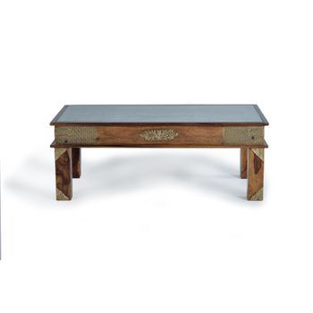 Mesa Centro Con Detalles De Azulejos