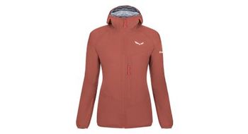 Chaqueta impermeable para mujer salewa agner powertex 3l roja