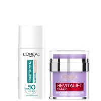 loreal paris hyaluronic filler water cream  tinted glow spf50 various shades - pearl glow