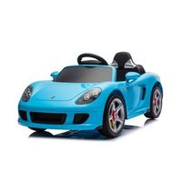 coche electrico infantil porsche carrera gt lux de chipolino con control remoto y asiento de cuero - blue