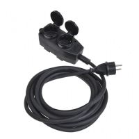 proplus cable extension de alimentacion 4 tomas schuko 5m negro