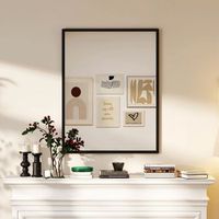 espejo de bano de mdf vidrio homcom 70x90 cm-negro