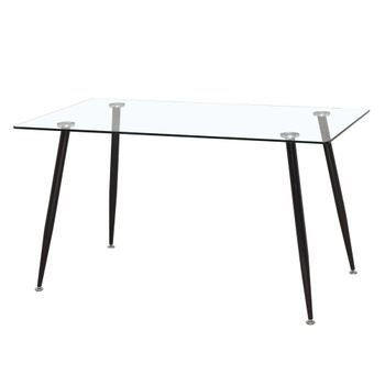 Mesa Comedor De Cristal Asper Ideal Para Salón Estilo Contemporáneo Moderno 120cm