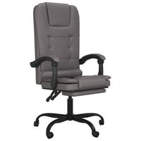 silla de masaje  silla de gaming reclinable masaje cuero sintetico gris