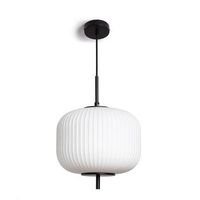 lampara colgante metal y cristal beca negro