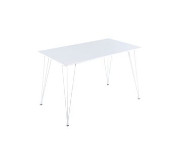 Mesa de cocinatenesse fija mdf 120x70cm blanca - conforama