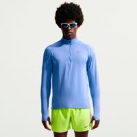 nike stride half-zip  camiseta de running hombres - azul claro plateado