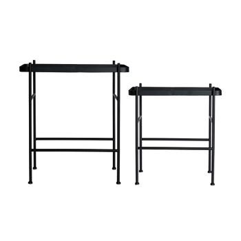 Mesa Auxiliar De Hierro En Color Negro De 55x38x60cm