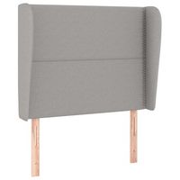 cabecero accesorio para dormir mueble de dormitorio con borde lateral 103 x 23 x 118128 cm tela gris claro tdl0205301