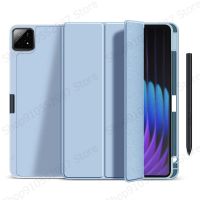 funda para xiaomi pad 7 con soporte para lapiz triple pliegue de cuero pu suave con soporte trasero para xiaomi pad 7 xiaomi pad 8 pro de 112 pulgadas