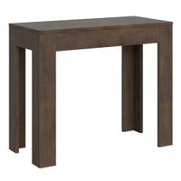 consola extensible 90x42198 cm efecto madera nogal