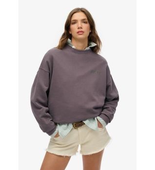 Superdry para mujer. W2012354A Sudadera Old School Tattoo gris (M), Casual, Algodón