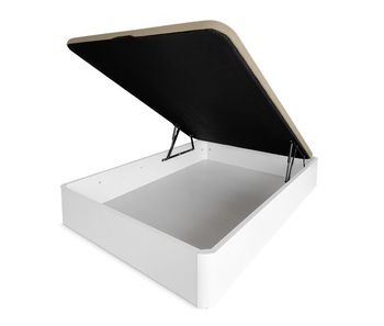 Canapé abatible 105 x 190 reforzado con gran capacidad con montaje, blanco