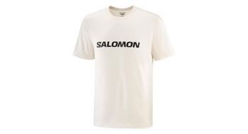Camiseta de manga corta salomon big logo tee beige para hombre