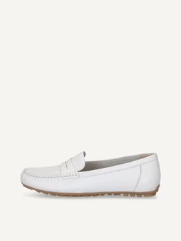 CAPRICE Moccasin, white, made of Leather without heel, Size 39