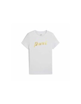 Camiseta de Casual Puma Ess+ Script Metallic G Niña