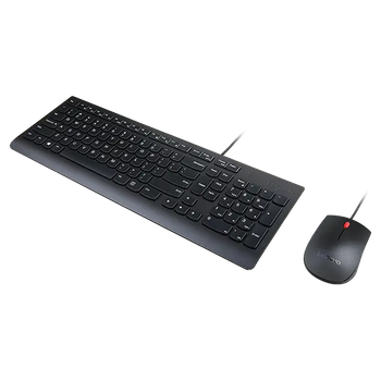 Lenovo Combo de teclado y mouse con cable esencial Lenovo (español 172)