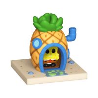 figura coleccionable funko bitty pop town bob esponja y gary con pineapple house