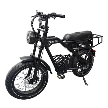 [EU DIRECT] Bicicleta eléctrica T3 48V 18Ah 250W Motor Velocidad máxima 25 km/h Neumáticos gordos de 20 pulgadas Alcance