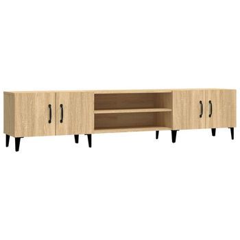 Mueble De Tv Roble Sonoma 180x31,5x40 Cm Madera De Ingeniería Vidaxl