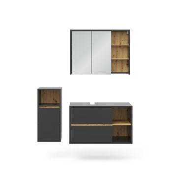 Conjunto De Muebles De Baño Viola 3 Piezas, Con Mueble Alto Vicco