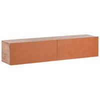 mueble tv minimalista montado en la pared unidad de almacenaje gabinete de melamina tablero de particulas marron y rojo gladstone