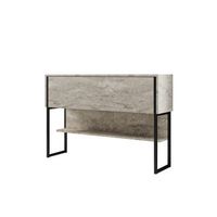 consola de madera luxe - 120 x 30 x 80 cm - travertino negro