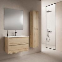 mueble jade 70 cm 2c roble hercules pack mueble  lavabo