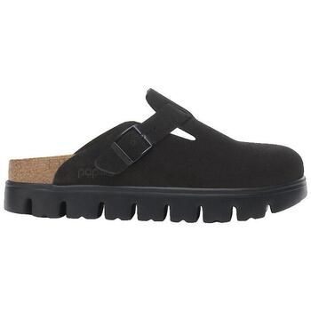 BIRKENSTOCK Zuecos Mules Boston Chunky en velours noir para mujer
