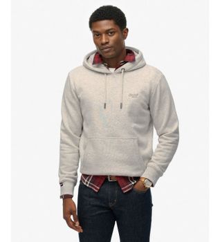 Superdry para hombre. M2014404A Sudadera Essential Logo Hoodie HB gris (XXL), Casual, Algodón