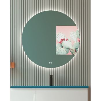 Espejo Pared  Redondo Baño | Luz Ambiental |  Sensor Táctil On/off | Espejo Led De Baño Redondo | 70-80-100cm | 100 Cm