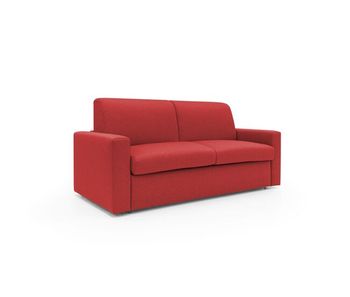Kansas sofá cama convertible h20 cm en tela impermeable 192 cm (mat. 140x197) rojo