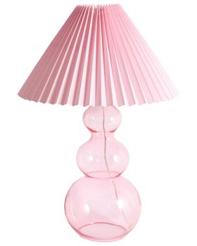 Lámpara de mesa  vidrio rosa
