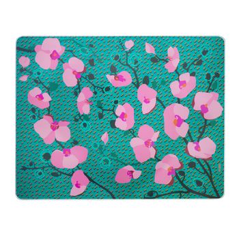 Tabla de cortar de cristal  turquesa vidrio templado  32 x 25 x 1 cm