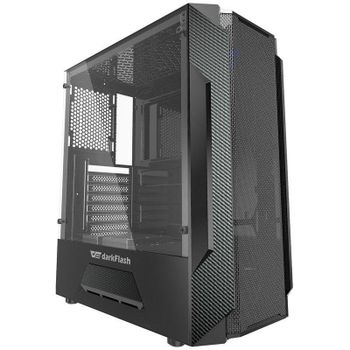 Torre darkFlash Leo Cristal Templado USB 3.0 Negra Gaming
